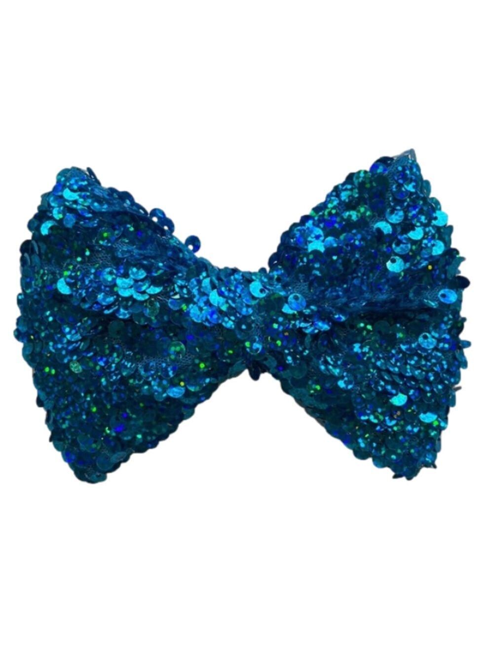 Jojo Siwa Blue Sequin Clip On Bow